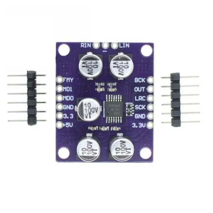 Custom PCM1808 105dB SNR Audio Stereo ADC Single-Ended Analog-Input Decoder 24bit Amplifier Board Player Module