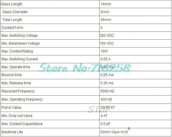 Custom 10pcs Y213 reed pipe  N/O Reed switch Magnetic Switch 2 * 14mm Normally Open Magnetic Induction switch