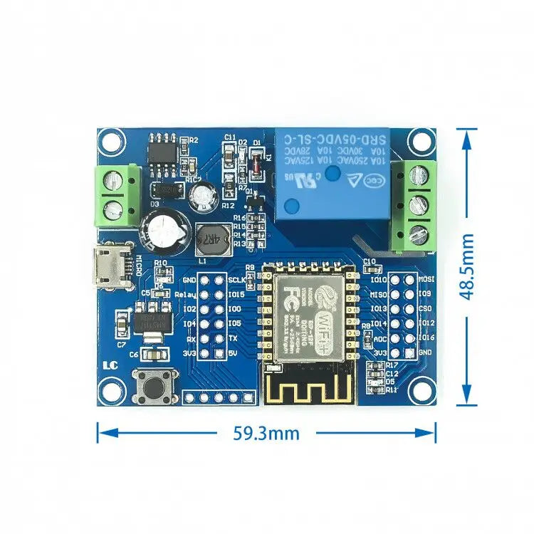 Custom DC5-80V Power Supply ESP8266 WiFi Single-Channel Relay Module ESP-12F Development Board