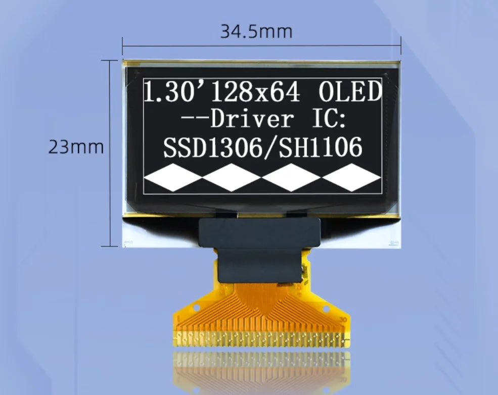 Custom 1.3-inch OLED display screen 30PIN 12864 LCD sh1106 ssd1306 driver