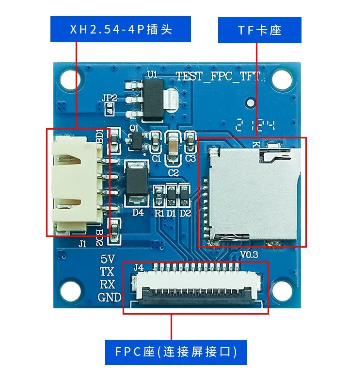 Custom T1 series COF bare screen test board