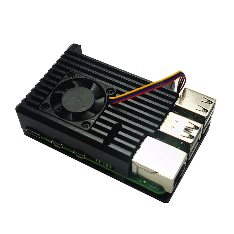 Raspberry Pi 5 Aluminum Alloy Case shell with PWM Temperature Control Speed Regulation Cooling Fan Active Cooling