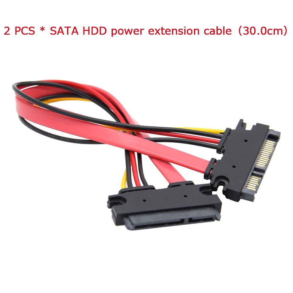 SATA 7+15pin male to female HDD power extension cable（30.0cm）for X880 V1.1 Dual SATA Gen3 HDD Shield customize
