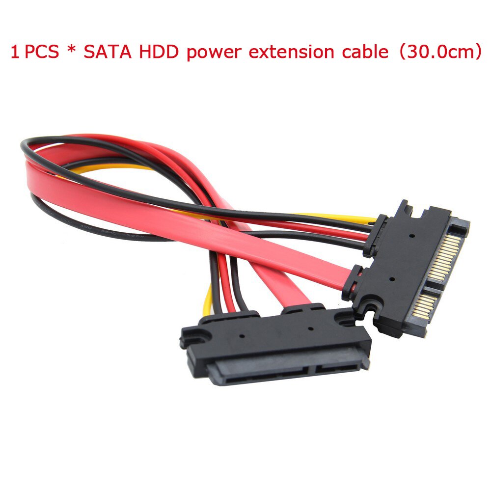 SATA 7+15pin male to female HDD power extension cable（30.0cm）for X880 V1.1 Dual SATA Gen3 HDD Shield customize