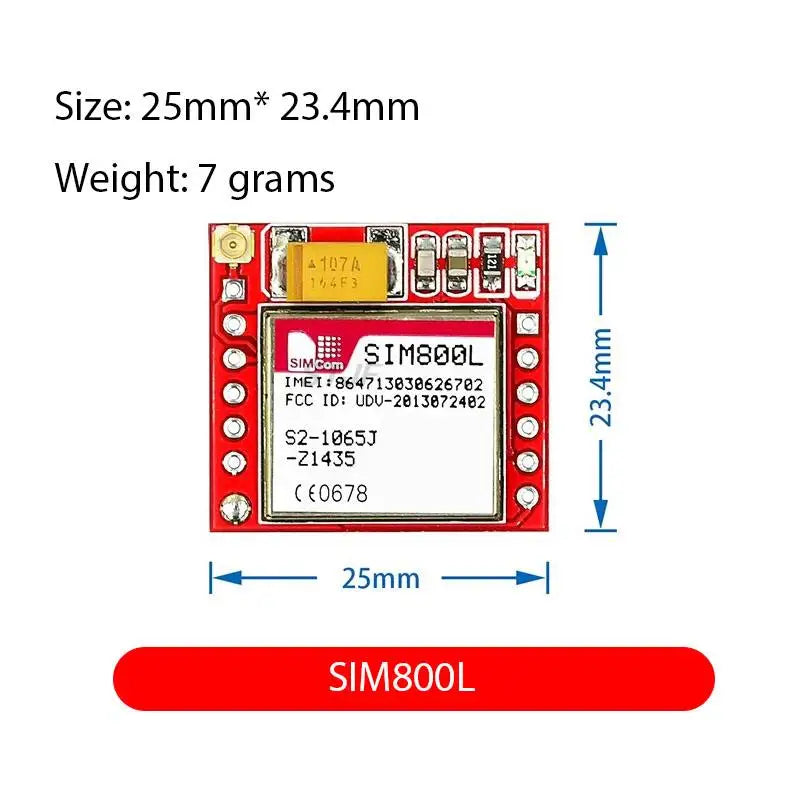 Custom SIM800L GPRS GSM Module Micro SIM Card Core Quad-band TTL Serial Port Antenna PCB Wireless WIFI Board for Arduino Smart Phone