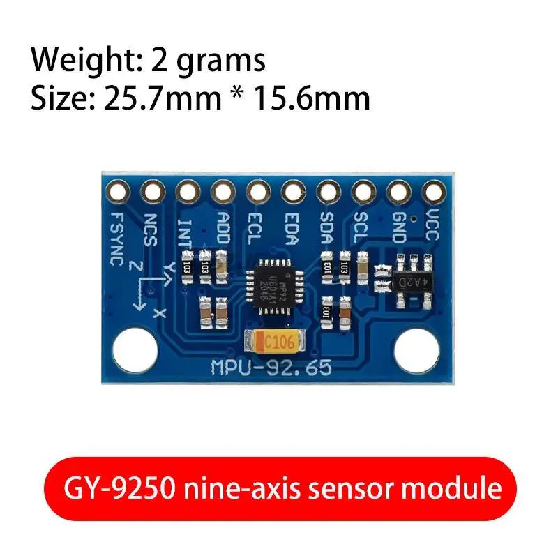 Custom SPI IIC/I2C GY-9250 MPU 9250 MPU-9250 9-Axis Attitude +Gyro+Accelerator+Magnetometer Sensor Board Module MPU9250 3-5V Renovate