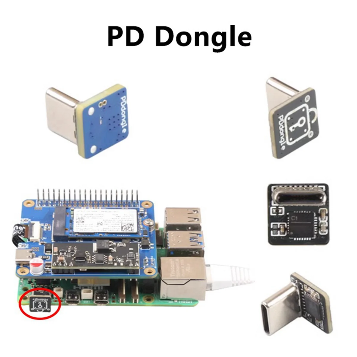 For Raspberry Pi 5 PD Dongle USB-C Port Trigger Activation-L07A