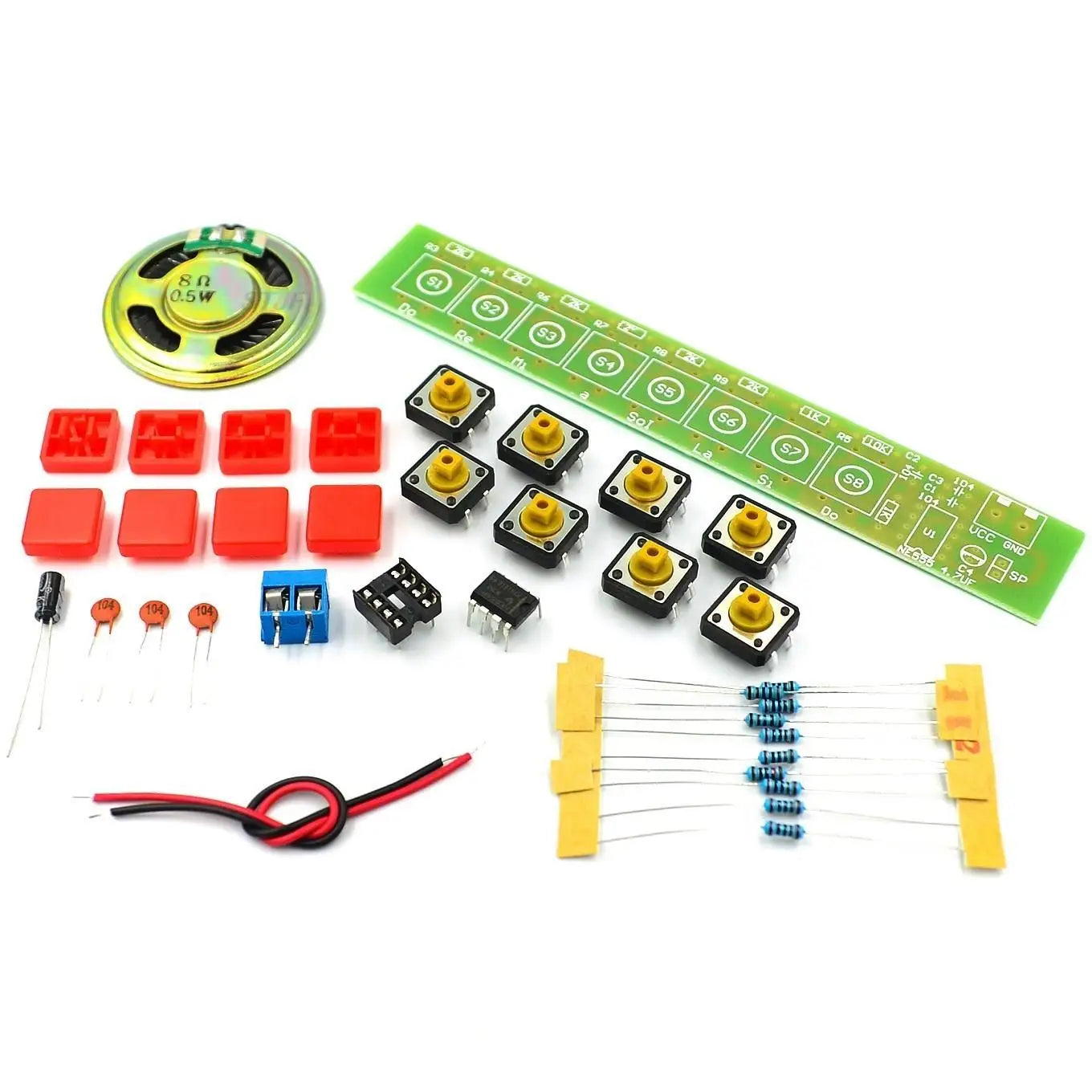 Custom 1SET NE555 Component Electronics Electric Piano Organ Module DIY Kit Learn electronic principles, children's lab