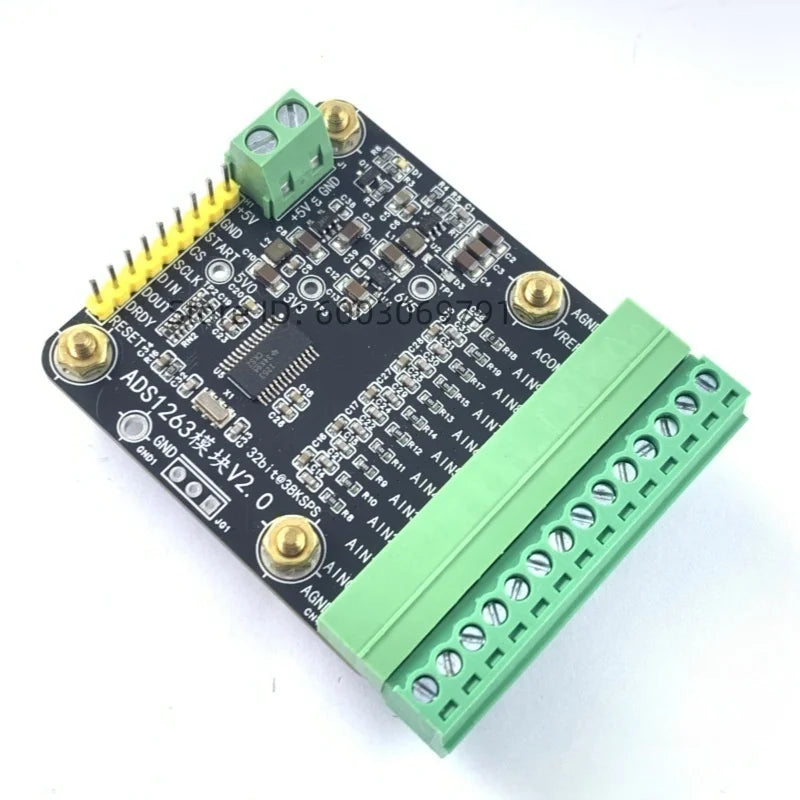 ADS1263 Module, 10-Channel 32-Bit 38K Precision Low-Speed ADC Data Acquisition Analog-to-Digital Converter Module