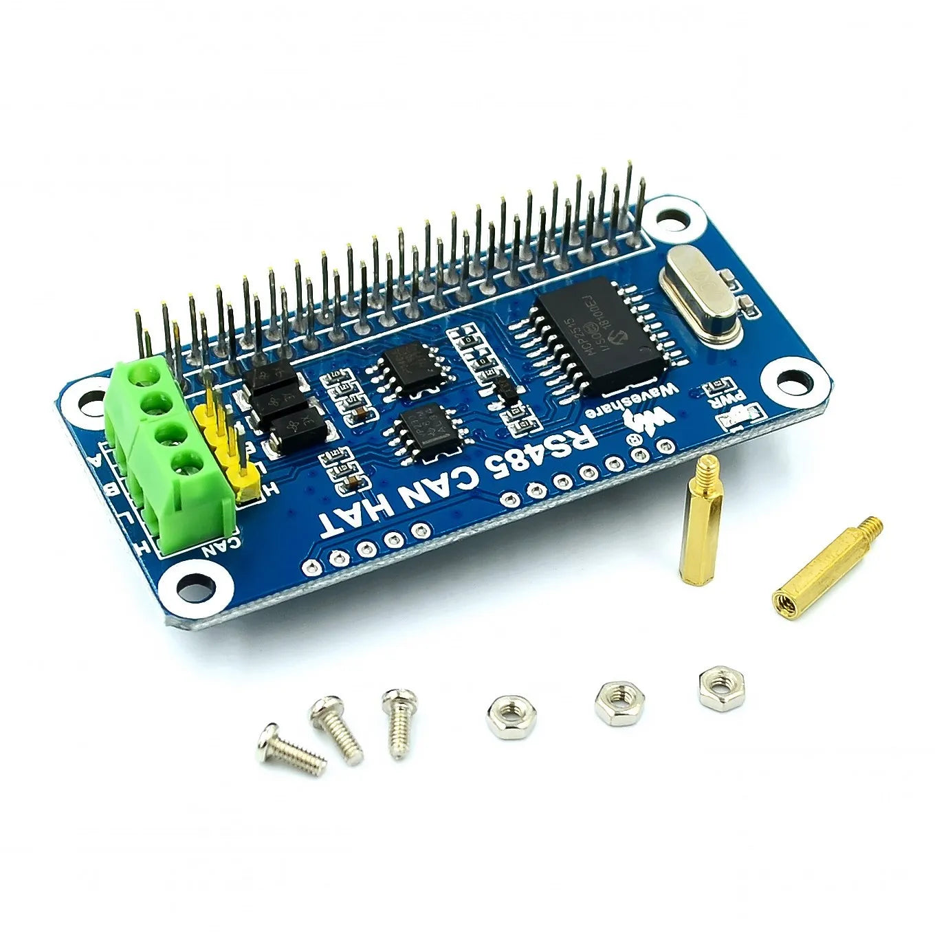 Custom Raspberry Pi RS485 CAN HAT 3.3V MCP2515 SP3485 SPI Interface Allows Stable Long-Distance Communication for Pi 4B/3B+/3B/ Zero