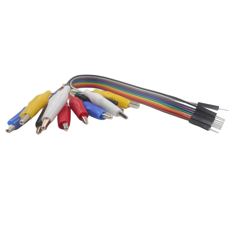 Custom Crocodile Clip DuPont Male Female Head to Crocodile Clip Test Wire Connection Wire Experimental Wire