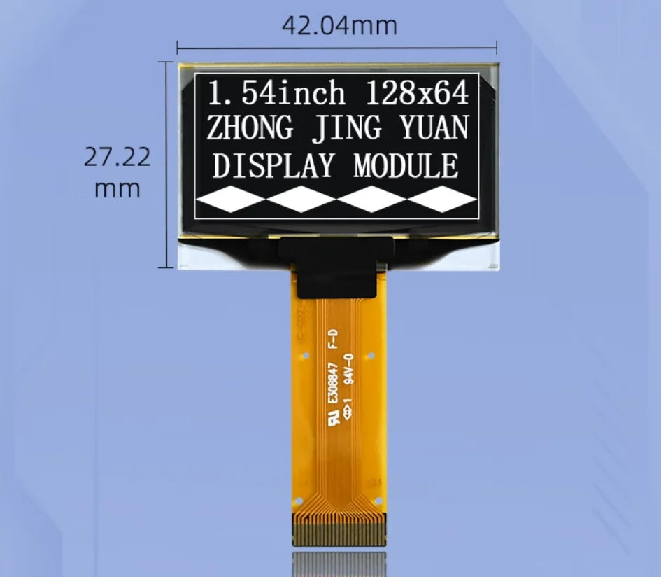 Custom 1.54-inch 12864 OLED display screen with 24PIN ssd1309 compatible with ssd1306
