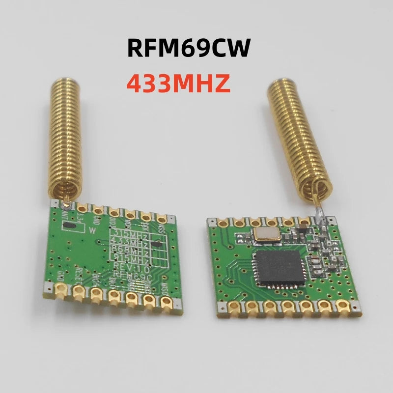 Custom With antenna RFM69CW 433/868/915mhz FSK Wireless Transceiver Module SX1231 13DB SPI 16*16mm