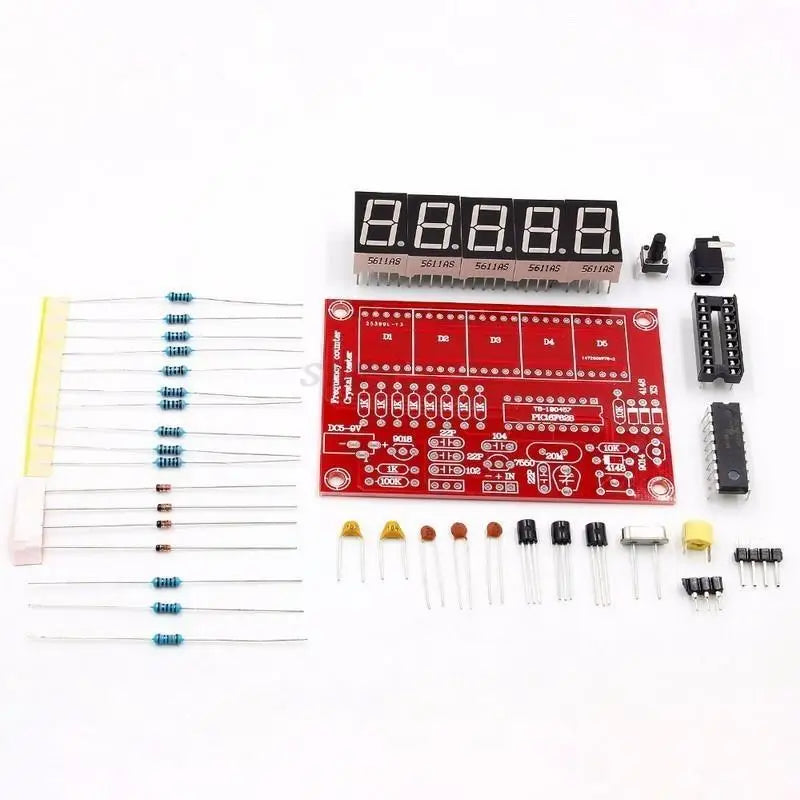 Custom Set 1Hz-50MHz DIY Digital LED Frequency Counter Crystal Oscillator Meter Tester Kit Five-Digit Digital Tube Display DIY Kit