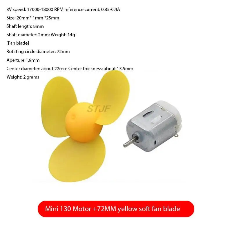 Custom Single micro 130 little motor 4WD motor DC small motor medium motor /72MM propeller