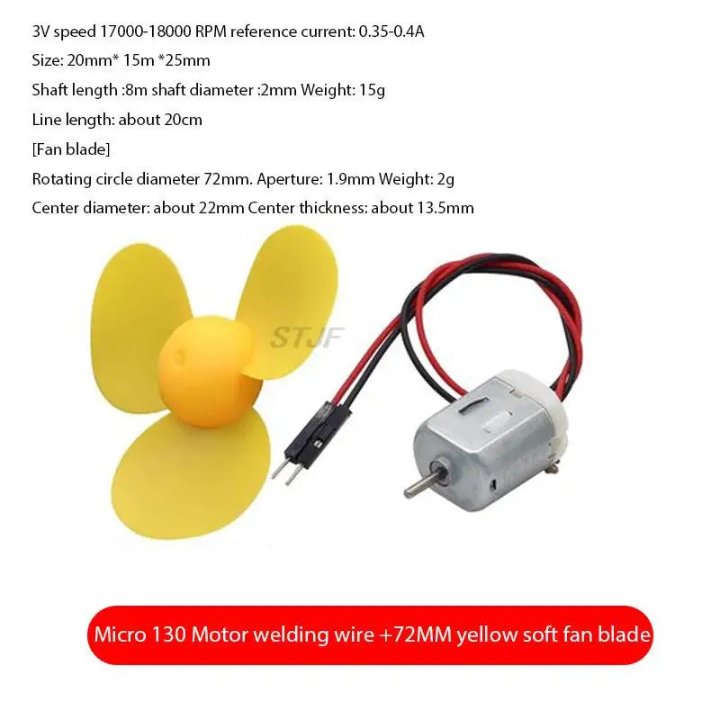 Custom Single micro 130 little motor 4WD motor DC small motor medium motor /72MM propeller