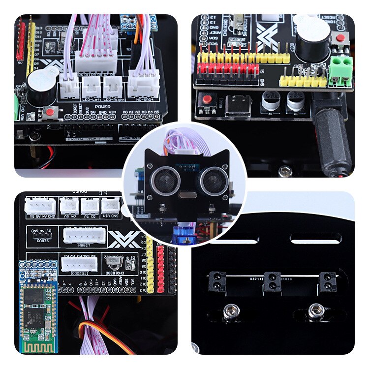 Smart Car Robot Set Bot DIY Bluetooth Remote Control Robot Entry Arduino Kit customize