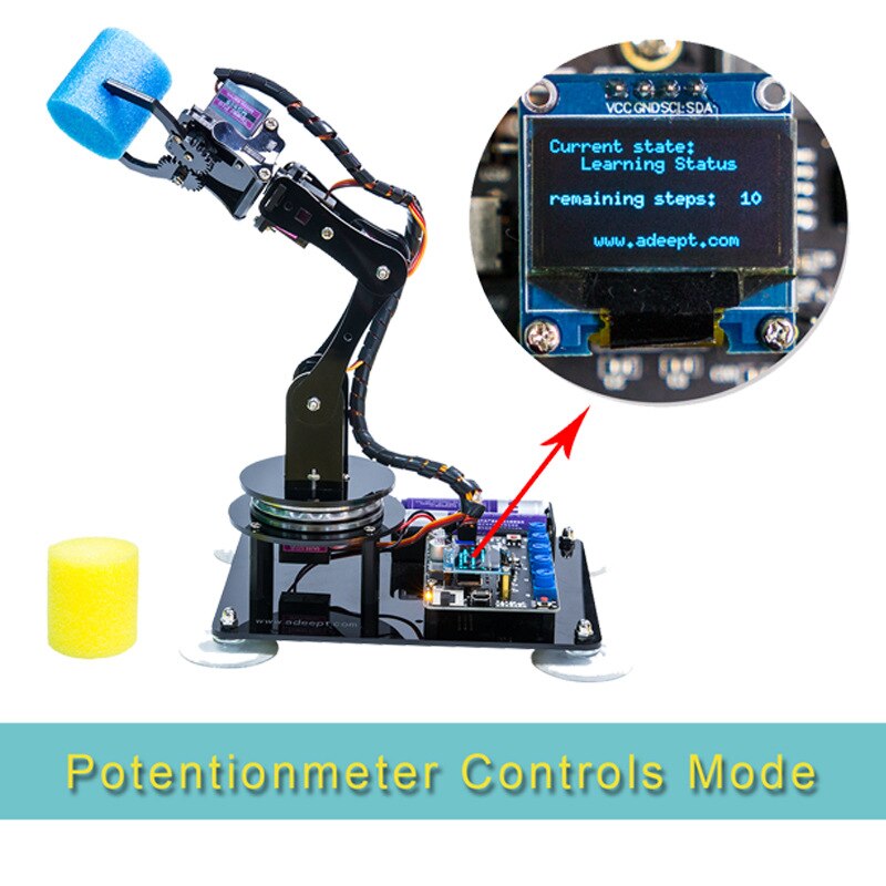 Steam 5-Axis Mechanical Arm Compatible with Arduino  Imitation/Painting Small and Micro Creator Manipulator customize