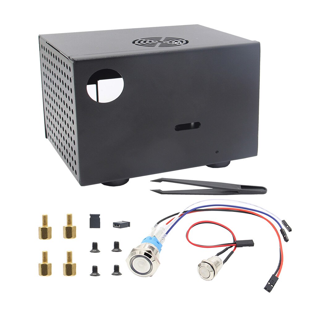 T100 Metal Case with Power & Reset Control Switch for T100 NVMe M.2 SSD Shield & Jetson Nano A02 Version Only customize