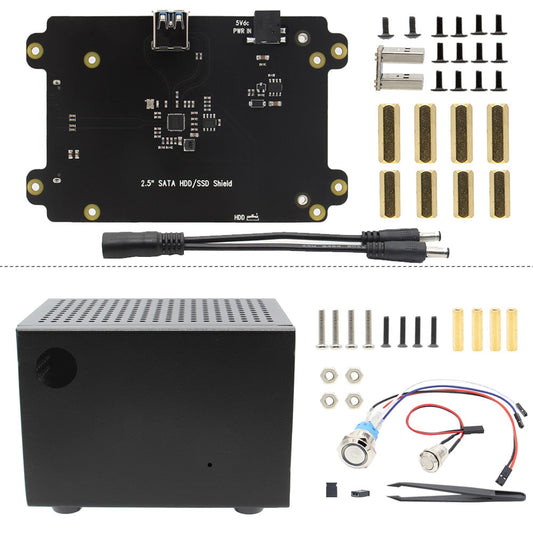 T300 V1.1 2.5 inch SATA SSD/HDD Shield with T300-C3 Metal case for NVIDIA Jetson Nano  A02 and B01 customize