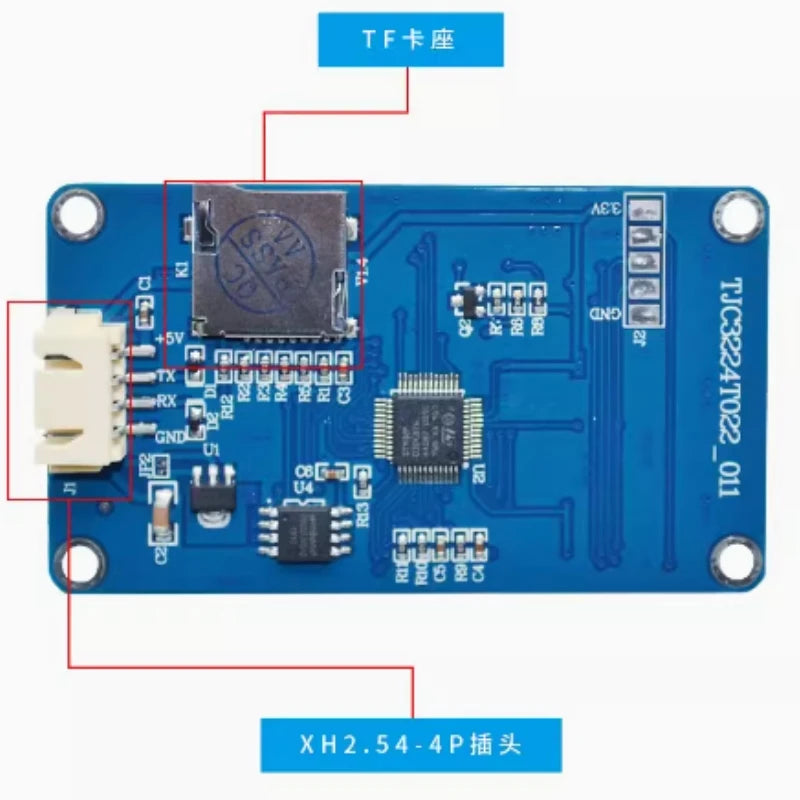 Custom TJC3224T022_011N T0 2.2-inch touchless serial screen HMI human-machine interface with font library intelligent screen