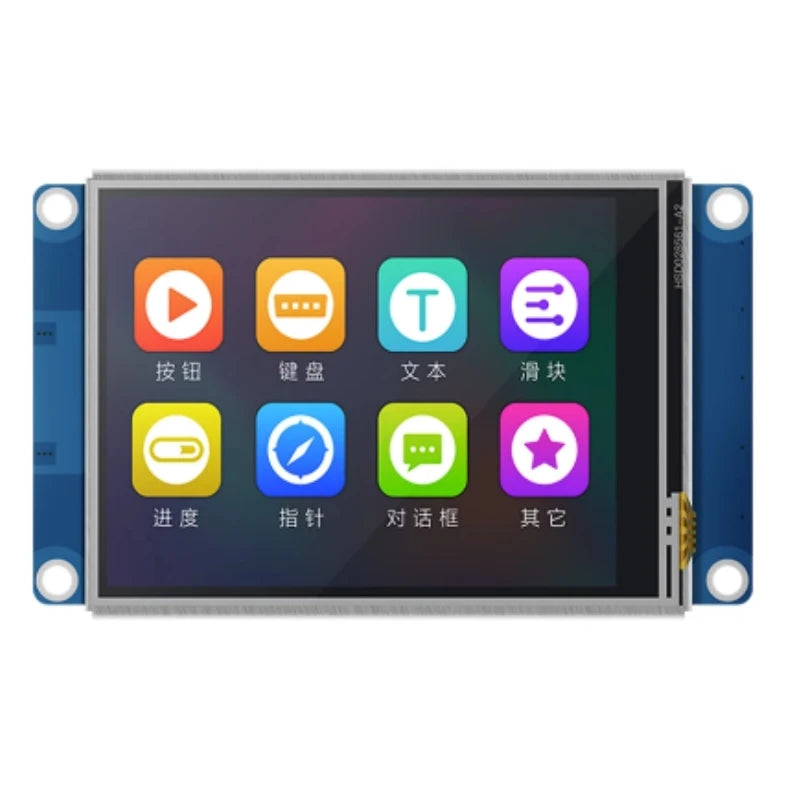 Custom 2.8-inch serial port screen with font library QR code HMI human ...
