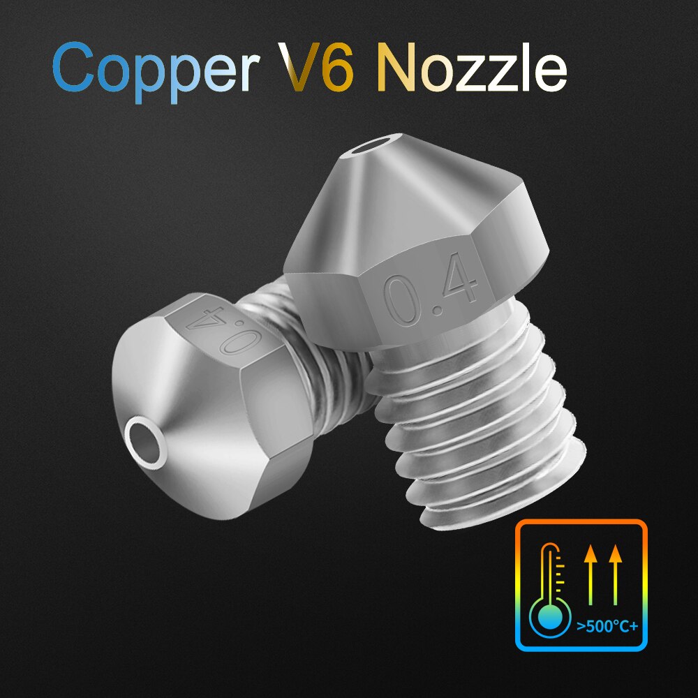 Top NF-v6 Plated Copper Nozzle Durable Reduce Stick For 3D Printer Parts Hotend Nozzles For M6 E3d V6 Hotend BLV Mgn Cube customize