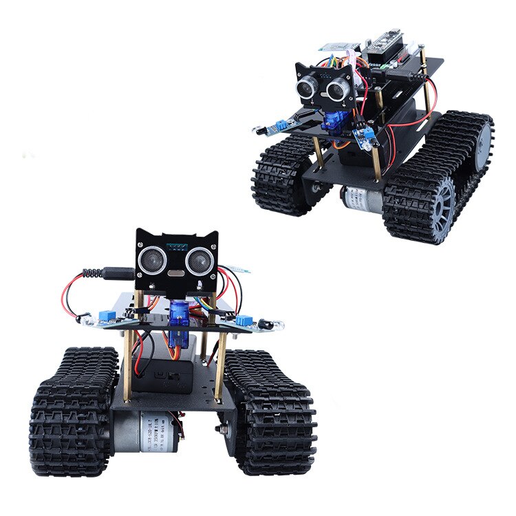 Track Car Set Obstacle Avoidance Remote Control Bluetooth Smart Robot Kit Maker Programming customize