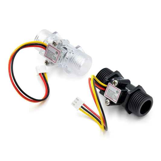 Custom Transparent Black Flow Meter YF-201C Water Flow Sensor Turbine Flow Meter 4 Points Flow Sensor