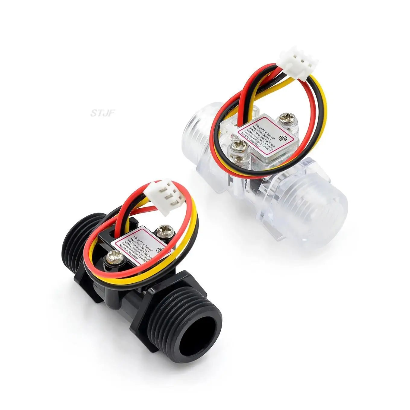 Custom Transparent Black Flow Meter YF-201C Water Flow Sensor Turbine Flow Meter 4 Points Flow Sensor