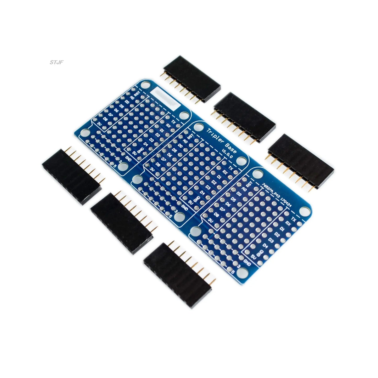 Custom Triple Shield For WeMos D1 Mini Dua Sided Perf Board For Arduino Compatible