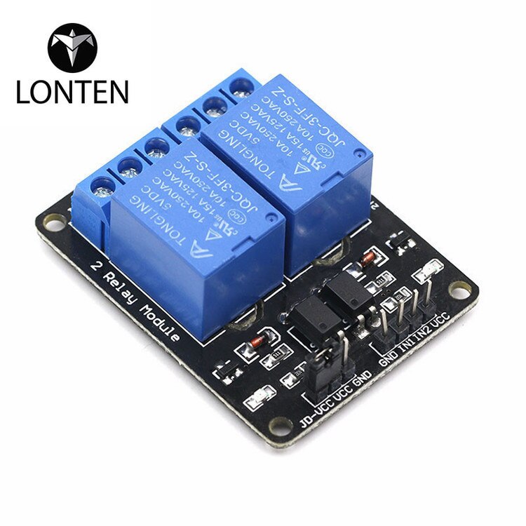 Two-way 5V relay module with optocoupler isolation protection low-level trigger two-way relay module expansion board customize