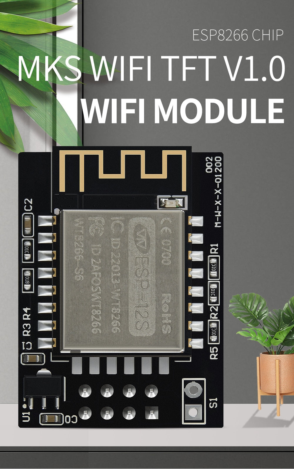 MKS TFT WIFI APP 3D printer wireless router ESP8266 WIFI module remote control for MKS TFT touch screen customize