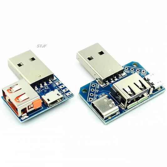 Custom USB Head Switchboard Male USB Connector to Type-c Micro USB Female USB 2.54-4P transfer test board USB adapter plate XY-USB4