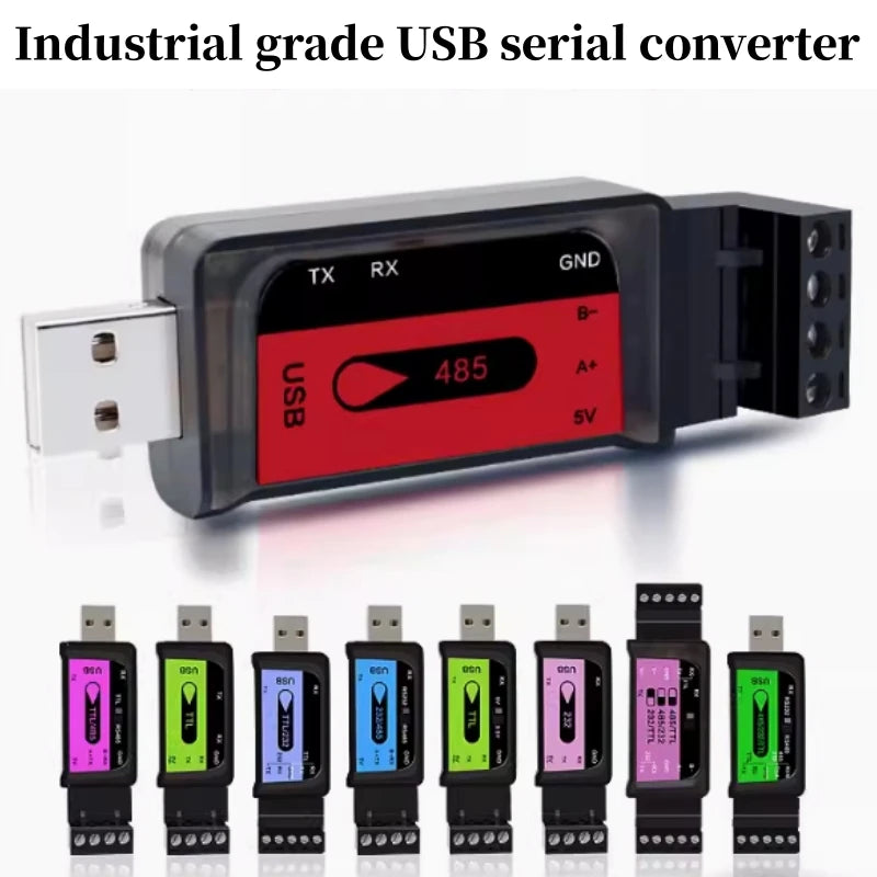 Custom USB to 485/TTL serial cable industrial 232 to interface communication TVS transient protection bidirectional code converter