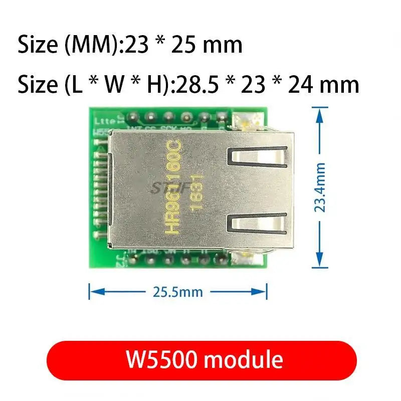 Custom USR-ES1 W5500 Ethernet network module hardware SPI to LAN/ Ethernet TCP / IP 51 / STM32 microcontroller program over W5100