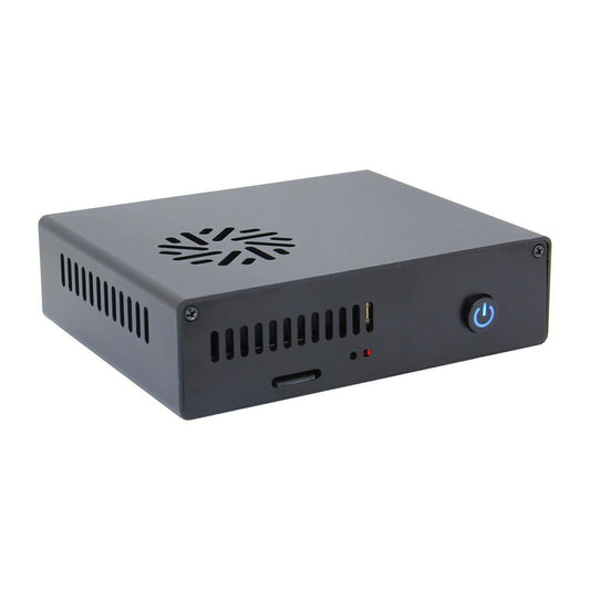 Ultra-thin Raspberry Pi 4 Case, NUC Style Aluminum Case with PWM Fan & X-C1 Interface Adapter Board for Pi 4B customize