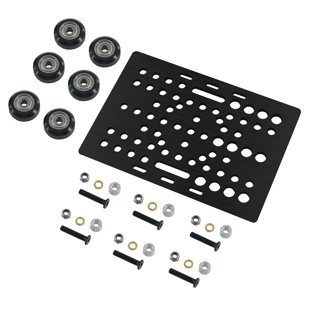 V Slot Gantry Set 20-80mm Gantry Plate With POM Wheels For Profiles Vslot Aluminum Plate Kits CNC Machine 3D Printer Part customize