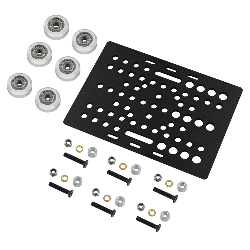 V Slot Gantry Set 20-80mm Gantry Plate With POM Wheels For Profiles Vslot Aluminum Plate Kits CNC Machine 3D Printer Part customize