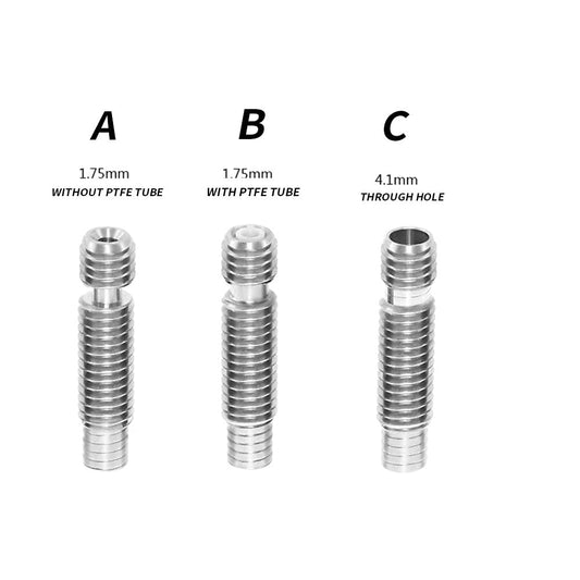 V6 Throat Heatbreak Short Heat Break Titanium PTFE All-Metal  M6 for 1.75mm 3mm Filament 3D Printer Extruder Hotend Volcano customize