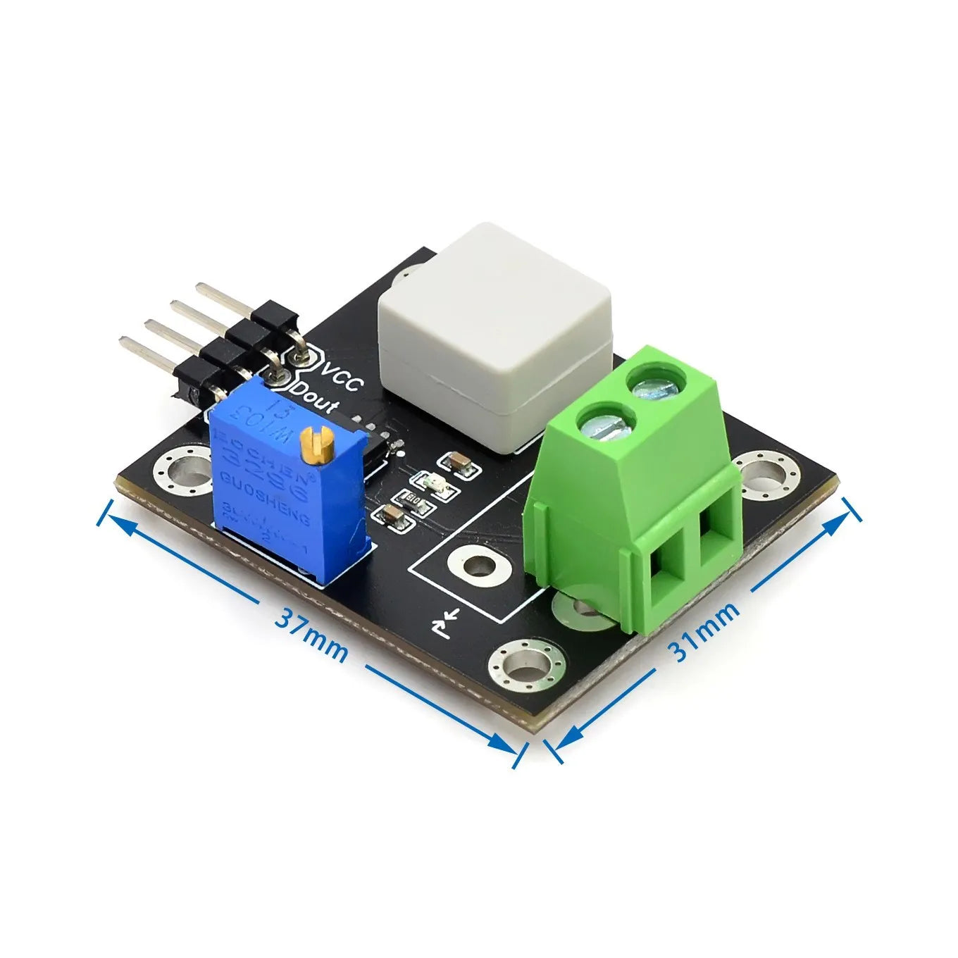 Custom WCS2702 Current detection sensor adjustable 2A Short circuit overcurrent protection module DC DC5V