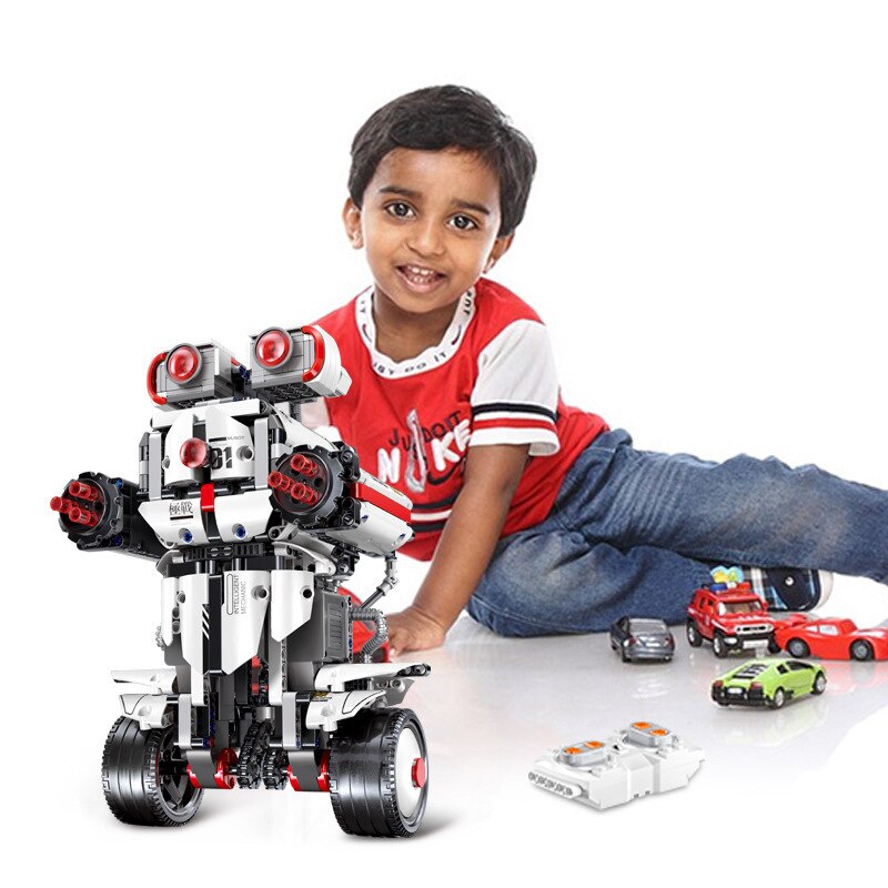 White Balance Programming Robot White App Education Series Assembling and Combined Building Blocks Toy Boy customize