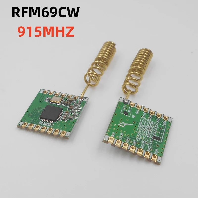 Custom With antenna RFM69CW 433/868/915mhz FSK Wireless Transceiver Module SX1231 13DB SPI 16*16mm