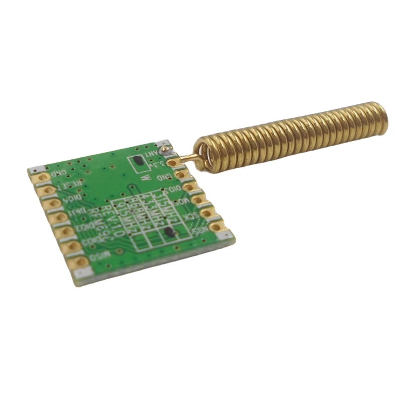 Custom With antenna RFM69CW 433/868/915mhz FSK Wireless Transceiver Module SX1231 13DB SPI 16*16mm
