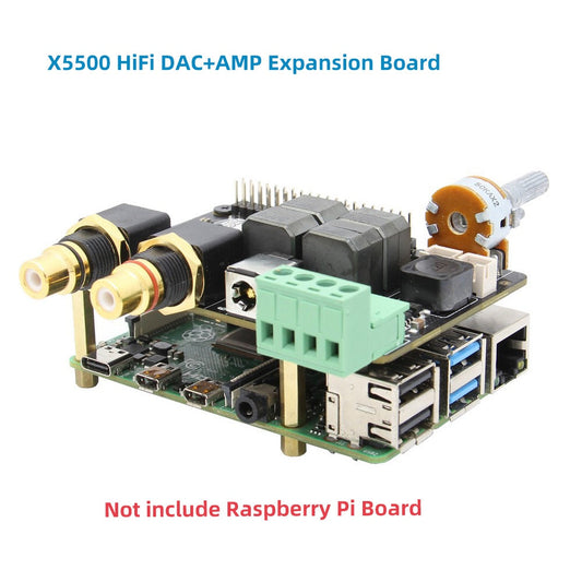 X5500 HiFi DAC+AMP Expansion Board Support X872/X710/X850/X860 Compatible with Raspberry Pi 4B/3B+/3B customize