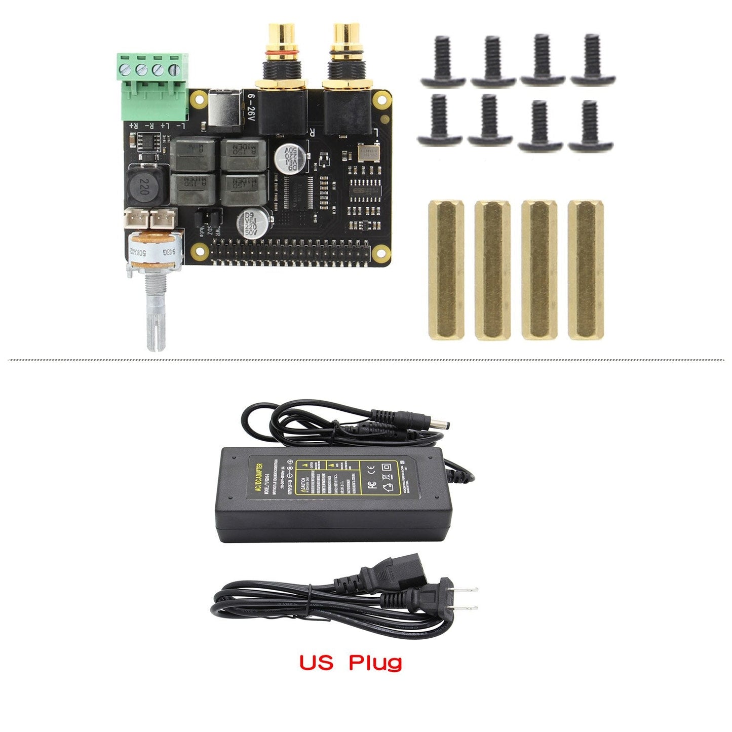 X5500 HiFi DAC+AMP Expansion Board Support X872/X710/X850/X860 Compatible with Raspberry Pi 4B/3B+/3B customize