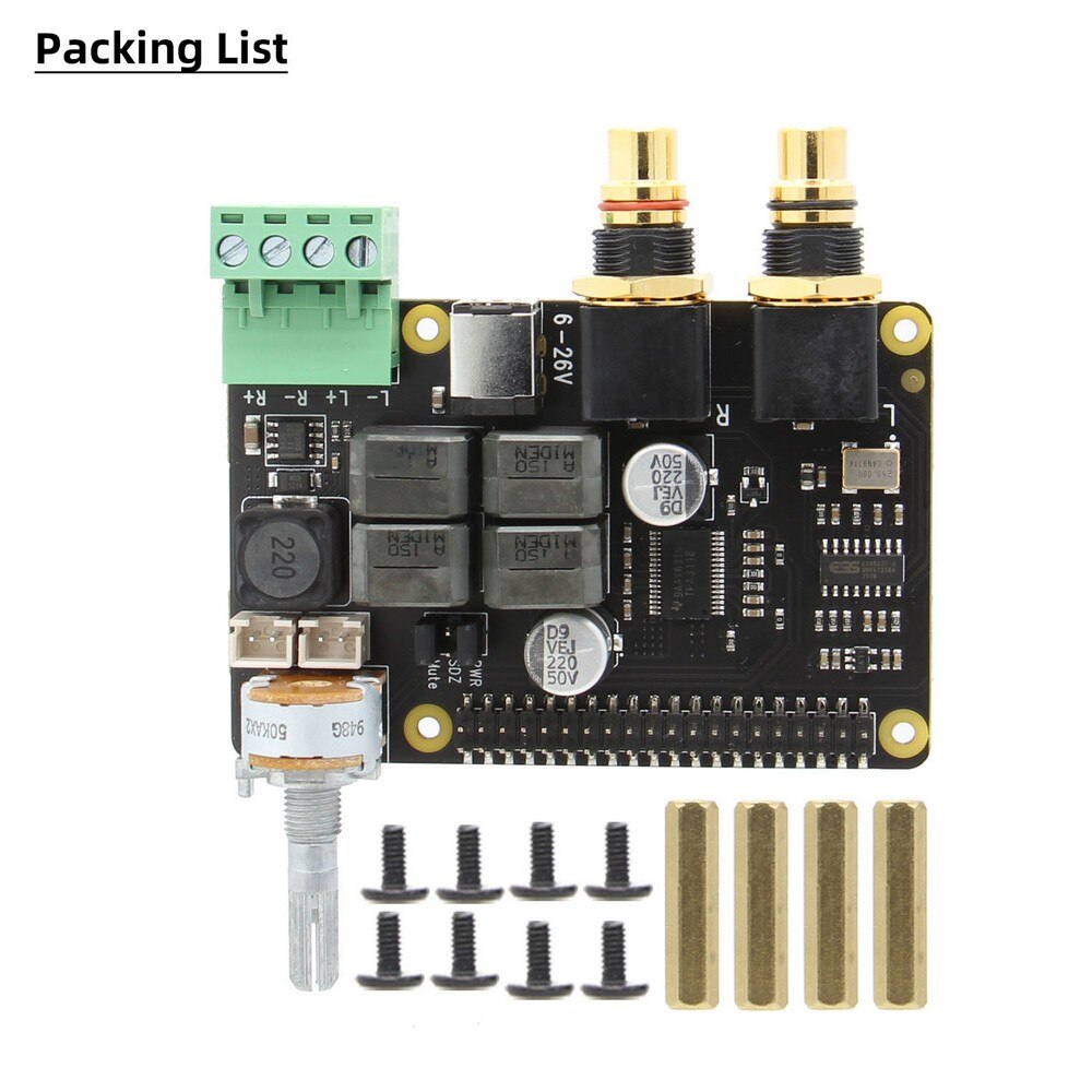 X5500 HiFi DAC+AMP Expansion Board Support X872/X710/X850/X860 Compatible with Raspberry Pi 4B/3B+/3B customize