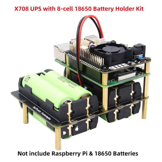 X708 UPS & Power Management Board with Cooling Fan ,AC Power Loss Detection, Auto On & Safe Shutdown Function for Raspberry Pi customize