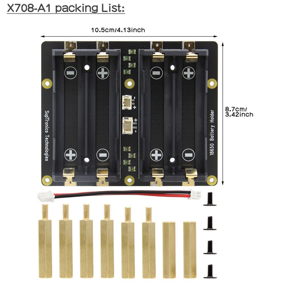 X708 UPS & Power Management Board with Cooling Fan ,AC Power Loss Detection, Auto On & Safe Shutdown Function for Raspberry Pi customize