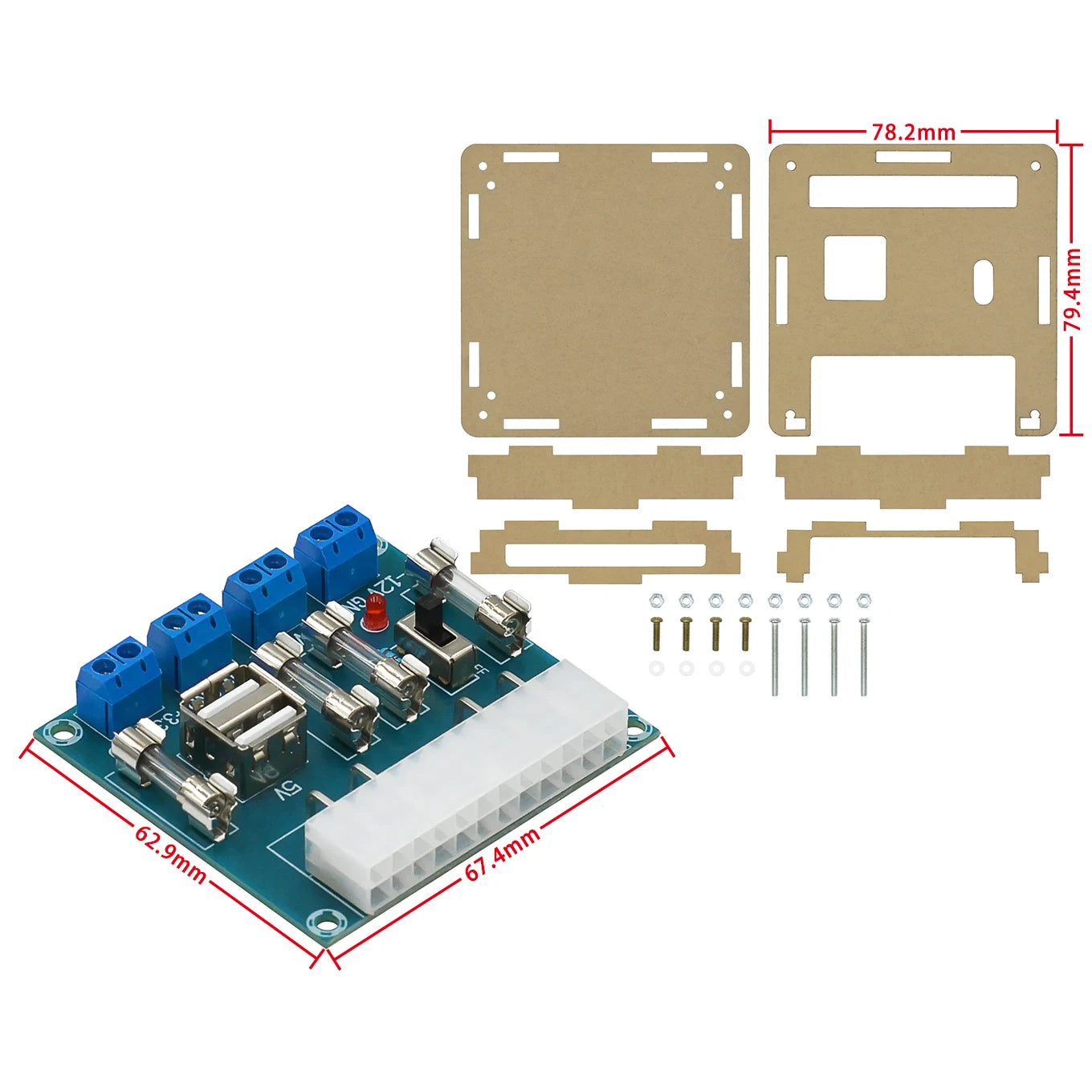 Custom XH-M229 HU-M28W 24Pin Desktop PC Chassis Power ATX Transfer to Adapter Board Power Supply Circuit Outlet Module Output Terminal